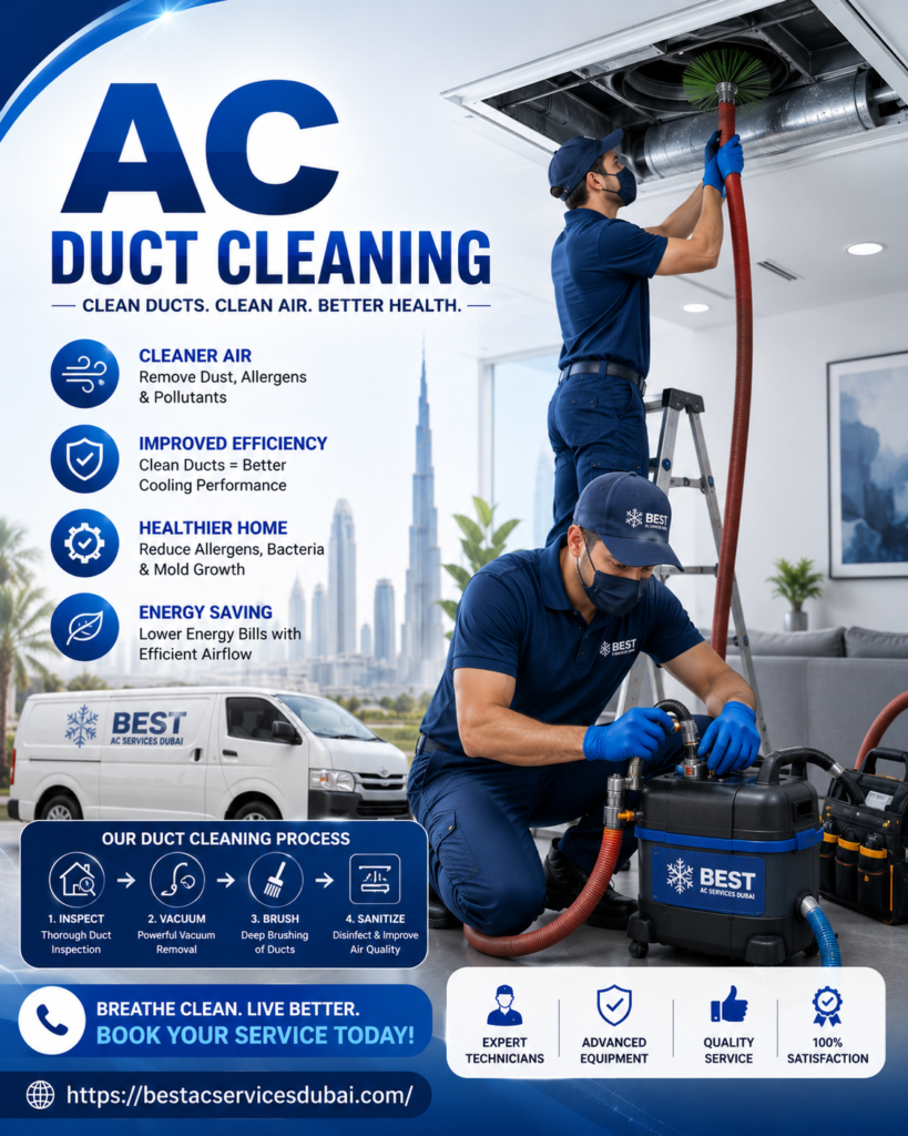 Professional AC duct cleaning services in Dubai for homes and businesses